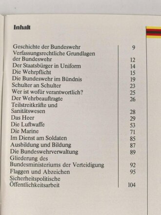 "Die Bundeswehr", 106 Seiten, DIN A5