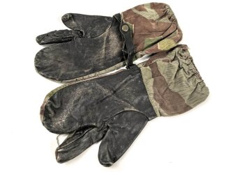 Bundeswehr , Paar Tarnhandschuhe aus den 1950 iger Jahren, Grösse 3, stark getragen