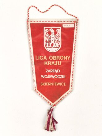 Polen, Tischwimpel " Liga Obrony Kraju " Größe 23 x 13 cm