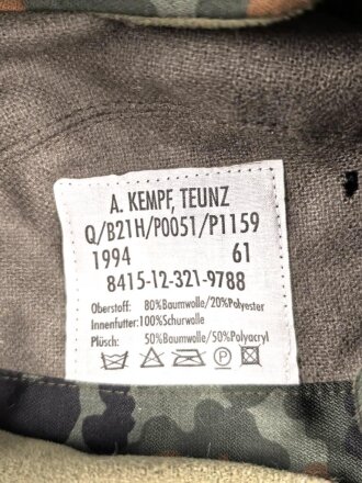 Bundeswehr , Wintermütze  Flecktarn, Kopfgrösse 61, guter Zustand