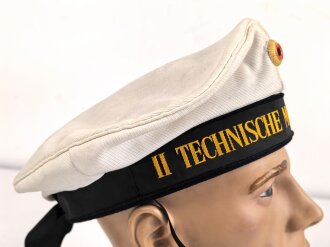 Bundesmarine, Tellermütze für einen Angehörigen " II Technische Marineschule II" Kopfgrösse 55, datiert 1971.