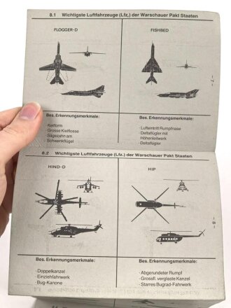 Bundeswehr,  "Taschenkarte Fliegerabwehr Nr.1" vom Mai 1979