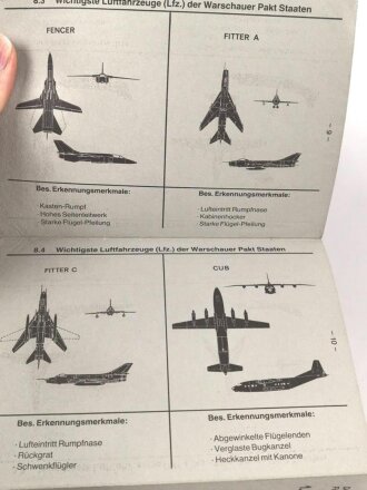 Bundeswehr,  "Taschenkarte Fliegerabwehr Nr.1" vom Mai 1979