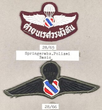 Thailand, Sammlung Springerabzeichen der Polizei, auf...