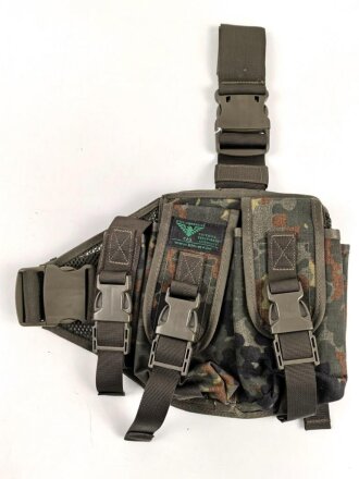 Bundeswehr,  Beintasche flecktarn. Hersteller KHS Tactical Eqipment , Gebraucht