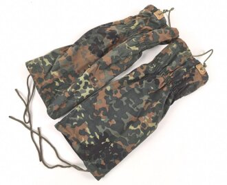 Bundeswehr,  Paar Nässeschutzgamaschen flecktarn, gebraucht