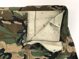 U.S. Army "Trousers , hot weather, woodland" dated 1995, size 4X Large Regular