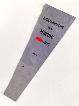 Papiertüte " Fahrtenmesser für die Marine...