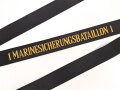 Bundesmarine, Mützenband "1. Marinesicherungsbataillon 1" Gesamtlänge 149cm