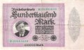 Deutschland nach 1945 "Reichbanknote Hundertausend Mark, Banknote mit Portrait Helmut Schmidts aus der Zeitschrift MUT, ca 1973