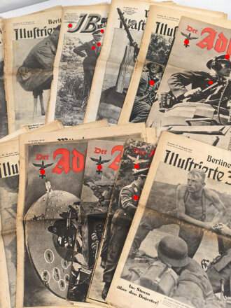 27 Ausgaben diverser Zeitschriften aus der Zeit des 2. Weltkrieg. Nicht auf Vollständigkeit oder Zustand geprüft