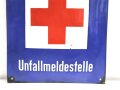 Emailleschild " Deutsches Rotes Kreuz Unfallmeldestelle" 30 x 40cm, guter Zustand