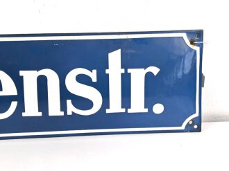 Strassenschild / Emailleschild " Richthofenstr." 18 x 90cm. Sicherlich nach 1945