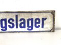 Emailleschild "Auslieferungslager" 15 x 90cm