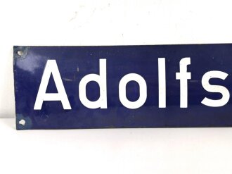 Strassenschild / Emailleschild "Adolfstraße" 17 x 80cm