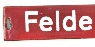 Emailleschild " Feldeslohn" 3, 7 x 20cm