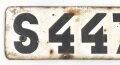 Emailleschild " S 44729 " 10 x 38cm