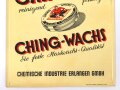 Blechschild " Bodenpflegemittel Ching-Fu" Chemische Industrie Erlangen GmbH. Maße 25 x 36cm