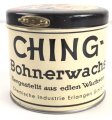 Blechdose " Ching Hartwachsbeize" Bohnerwachs Chemische Industrie Erlangen GmbH. Durchmesser 120mm, Höhe 105mm