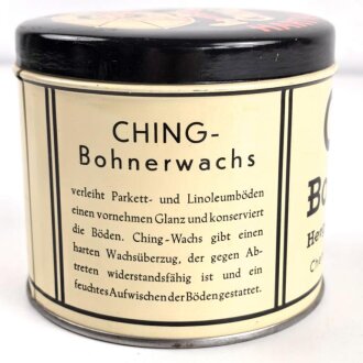 Blechdose " Ching Hartwachsbeize" Bohnerwachs Chemische Industrie Erlangen GmbH. Durchmesser 120mm, Höhe 105mm