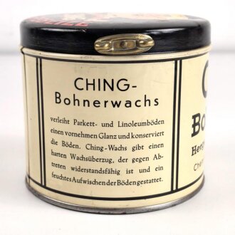 Blechdose " Ching Hartwachsbeize" Bohnerwachs Chemische Industrie Erlangen GmbH. Durchmesser 120mm, Höhe 105mm