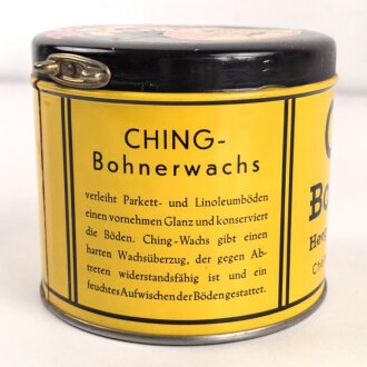 Blechdose " Ching Hartwachsbeize" Bohnerwachs Chemische Industrie Erlangen GmbH. Durchmesser 120mm, Höhe 105mm