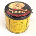 Blechdose " Ching Hartwachsbeize" Bohnerwachs Chemische Industrie Erlangen GmbH. Durchmesser 120mm, Höhe 105mm