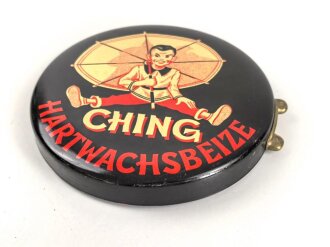 Deckel für Blechdose " Ching Hartwachsbeize" Bohnerwachs Chemische Industrie Erlangen GmbH. Durchmesser 120mm