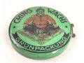 Deckel für Blechdose " Ching Wachs Grünpackung" Bohnerwachs Chemische Industrie Erlangen GmbH. Durchmesser 120mm