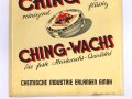 Blechschild " Bodenpflegemittel Ching-Fu" Chemische Industrie Erlangen GmbH. Maße 25 x 36cm