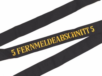 Bundesmarine Mützenband "5 Fernmeldeabschnitt...