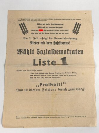 Flugblatt "Hitler! - Judas Ischariot!"...