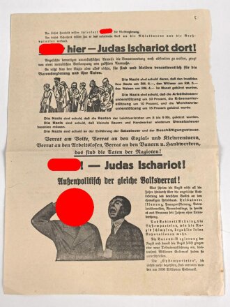 Flugblatt "Die Nazis auf der Flucht vor der...