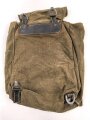 Artillerie Rucksack Wehrmacht. Stark gebraucht, Leder trocken