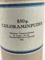 Pack " 850g Chloraminpulver" datiert 1941, gehört in den Tier Luftschutzkasten 39