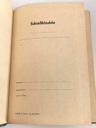 DDR "Schießkladde" Schießbuch...