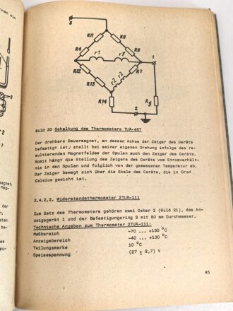 DDR "A 051/1/431 Kontroll-Meßgeräte der Panzertechnik - Beschreibung und technische Kontrolle" datiert 1982, DIN A5