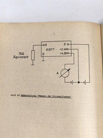 DDR "A 040/1/859 UKW-Funkgerät R107T - Wartungstechnologie" datiert 1980, DIN A5