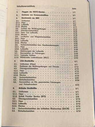 DDR "A 0018/3/002 Dienstgradabzeichen und Erkennungszeichen von Einheiten der NATO und der französischen Armee" datiert 1976, DIN A5