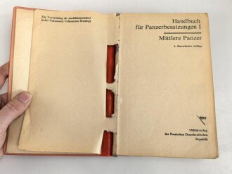 DDR "Handbuch für Panzerbesatzungen I Mittlere Panzer" 618 Seiten, DIN A5