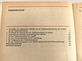 DDR "Die Gefechtshandlungen der mot. Schützenkompanie" datiert 1987, 456 Seiten, über DIN A5