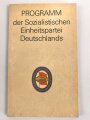 DDR "Programm der Sozialistischen Einheitspartei Deutschlands" datiert 1987, 111 Seiten, DIN A6