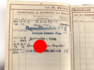 Wehrpaß Heer, ausgestellt 27. Mai 1941