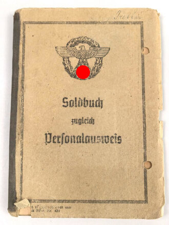 Soldbuch Polizei, ausgestellt am 12. Juli 1944 bei...