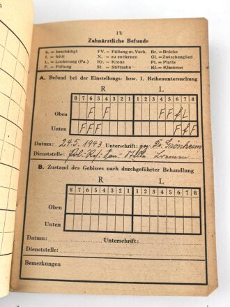 Soldbuch Polizei, ausgestellt am 12. Juli 1944 bei Schutzpolizei Abschnittskommandantur Bremen