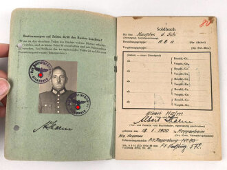 Soldbuch Polizei, ausgestellt am 17. April 1944 bei...