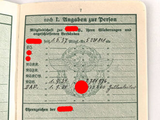 Polizei Dienstpaß eines Angehörigen aus Hamburg, ausgestellt 1941