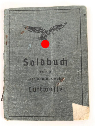 Soldbuch Luftwaffe, ausgestellt am 5. September 1939 bei...