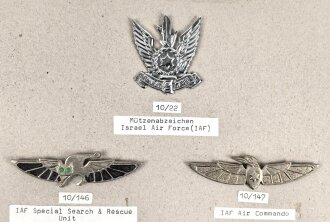 Israel, Sammlung Abzeichen Luftwaffe, teils auf Karton...