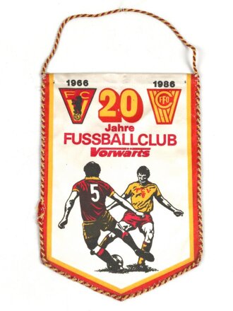 DDR, Wimpel " 20 Jahre Fussballclub Vorwärts...